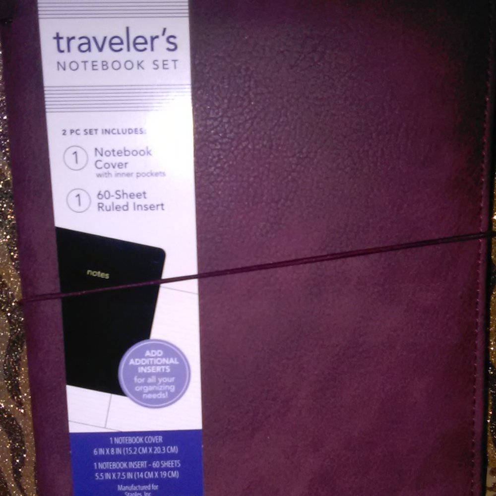 Travelers Notebook 2pc Set-Burgundy